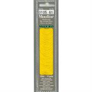 Mouline 6 Stranded Cotton Embroidery Floss, 0105 Yellow